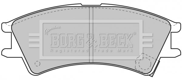 BORG & BECK stabdžių trinkelių rinkinys, diskinis stabdys BBP1659